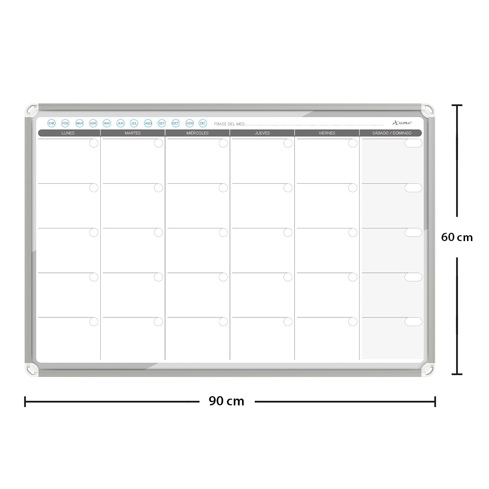 Planeador Mensual Master Board 60 x 90 cms