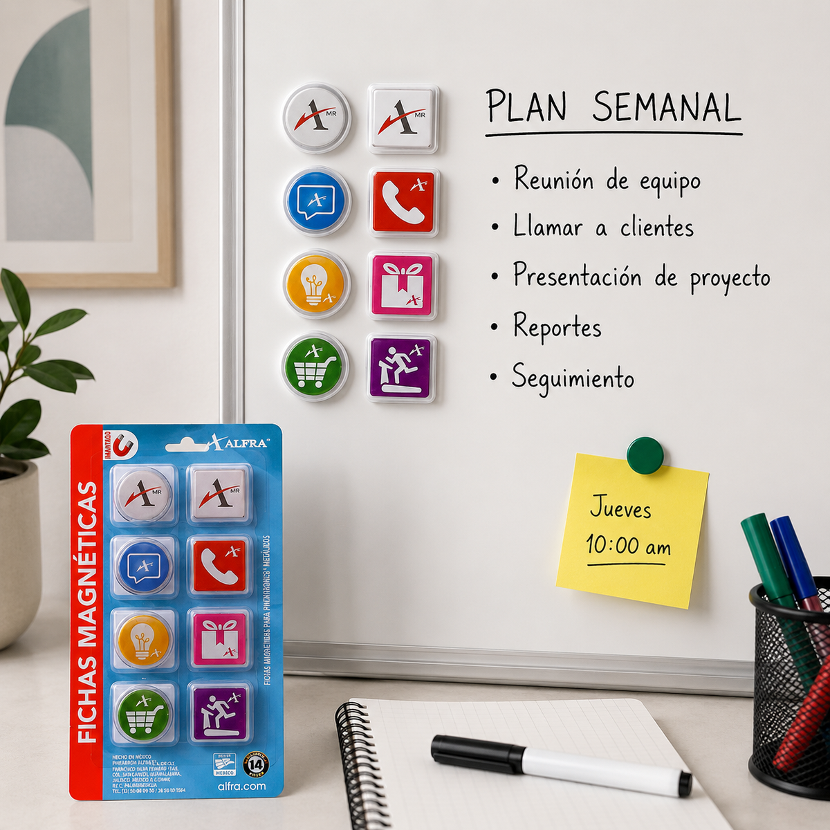 Fichas Magnéticas Alfra 8 Piezas